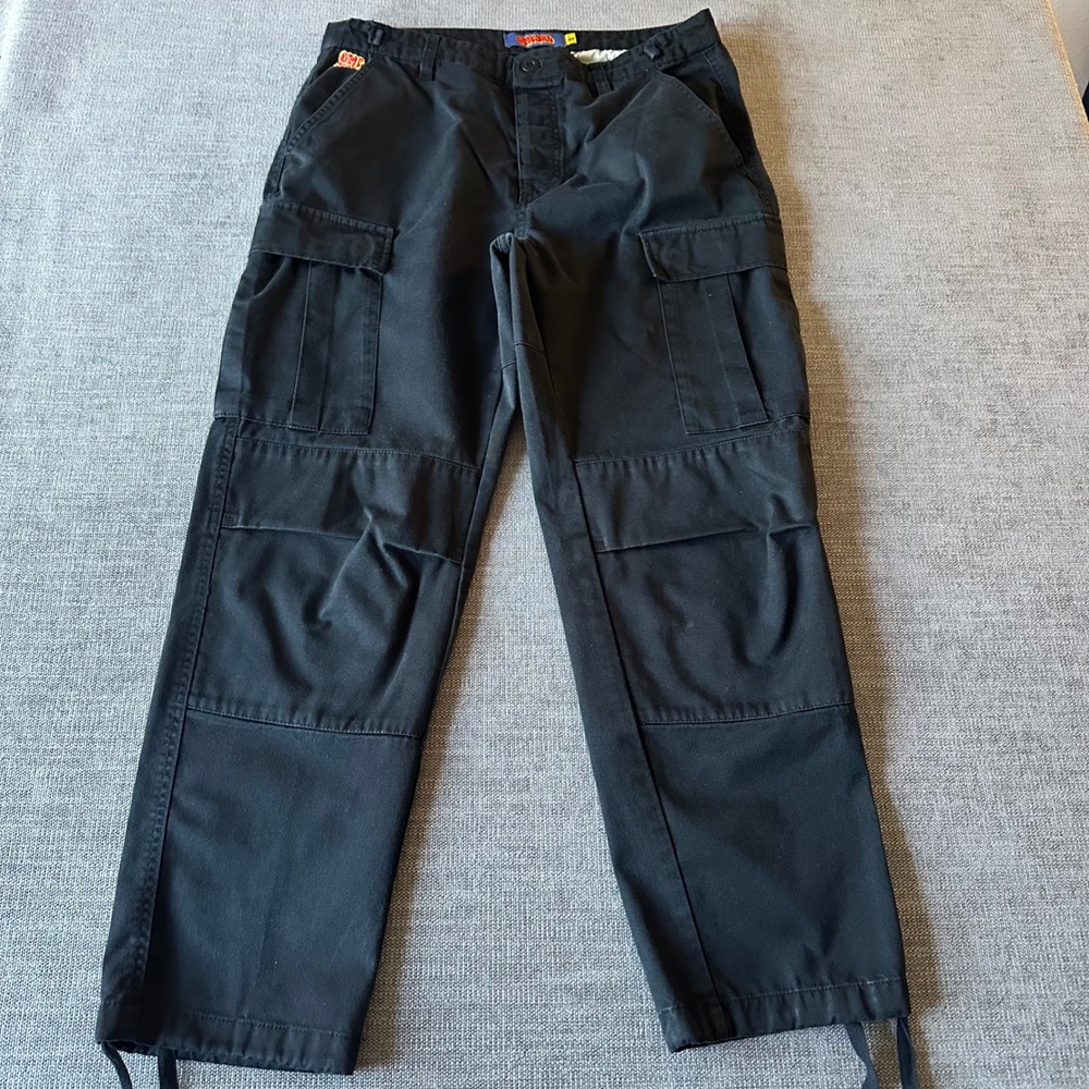Empyre Cargo Pants Mens 30 Black Skate Streetwear Utility Drawstring Cuffs